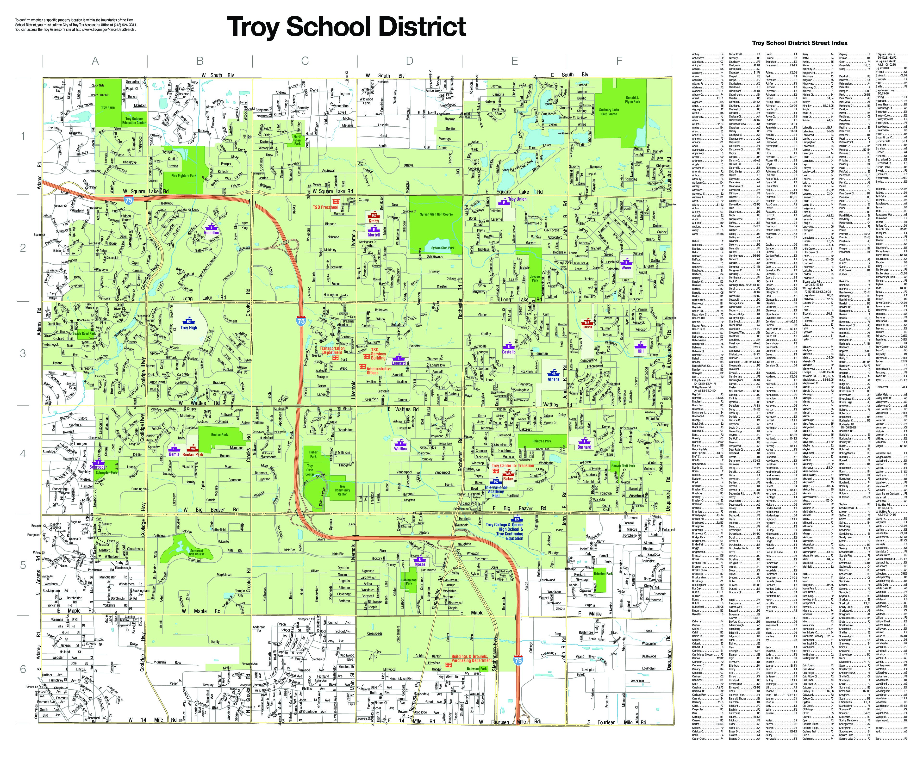 トロイ学区（Troy）学区　